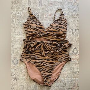 Tiger Print One-Piece Swimsuit